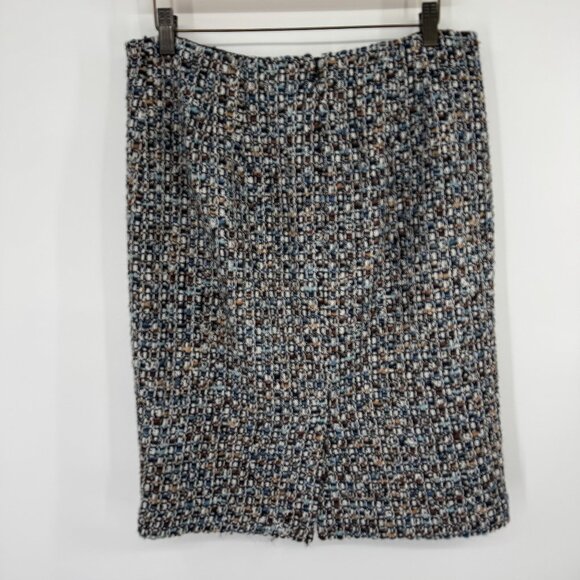 Talbots Womens Tweed Skirt Size 8 Multi-Color Wool Blend Fully Lined - Picture 7 of 10